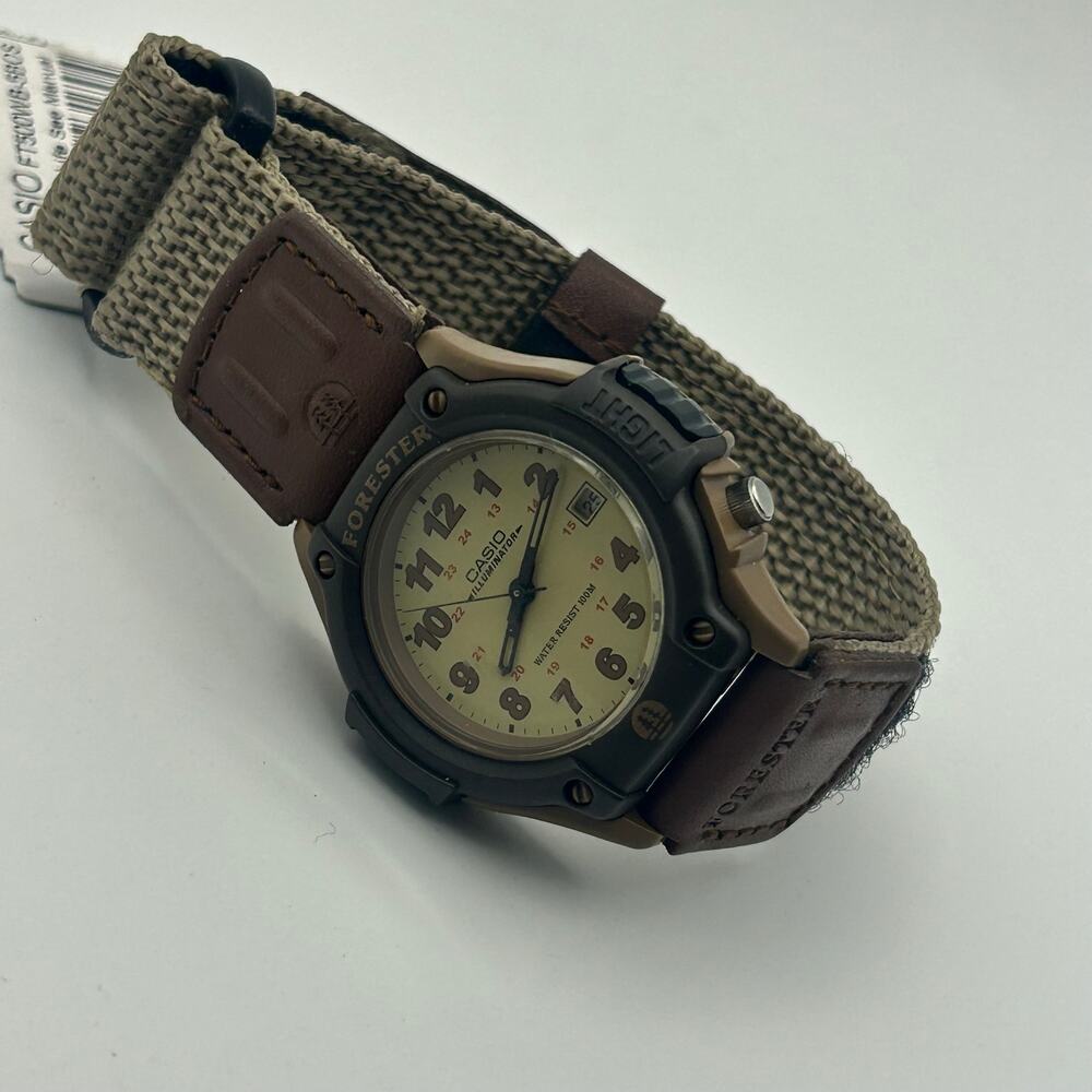 Casio Forester FT-500 Brown Resin Case St. Steel Watch Working New Battery - Picture 4 of 8